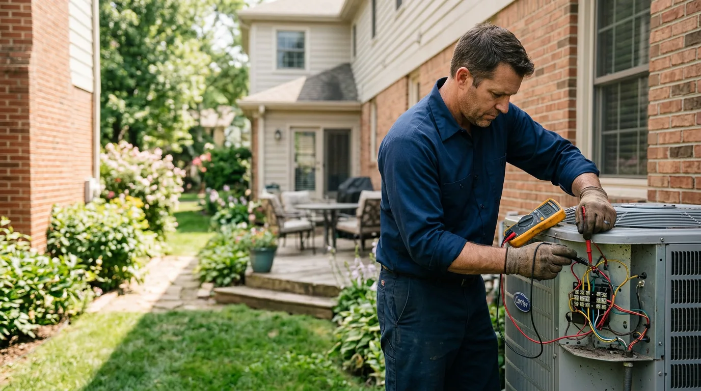 HVAC technician working near North Montpelier, VT